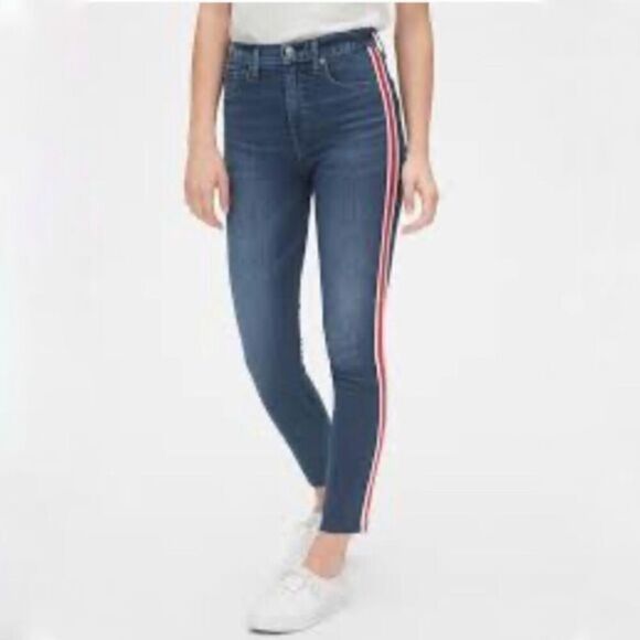 Gap High Rise True Skinny Ankle Jeans with Secret Smoothing Pockets - Picture 1 of 9